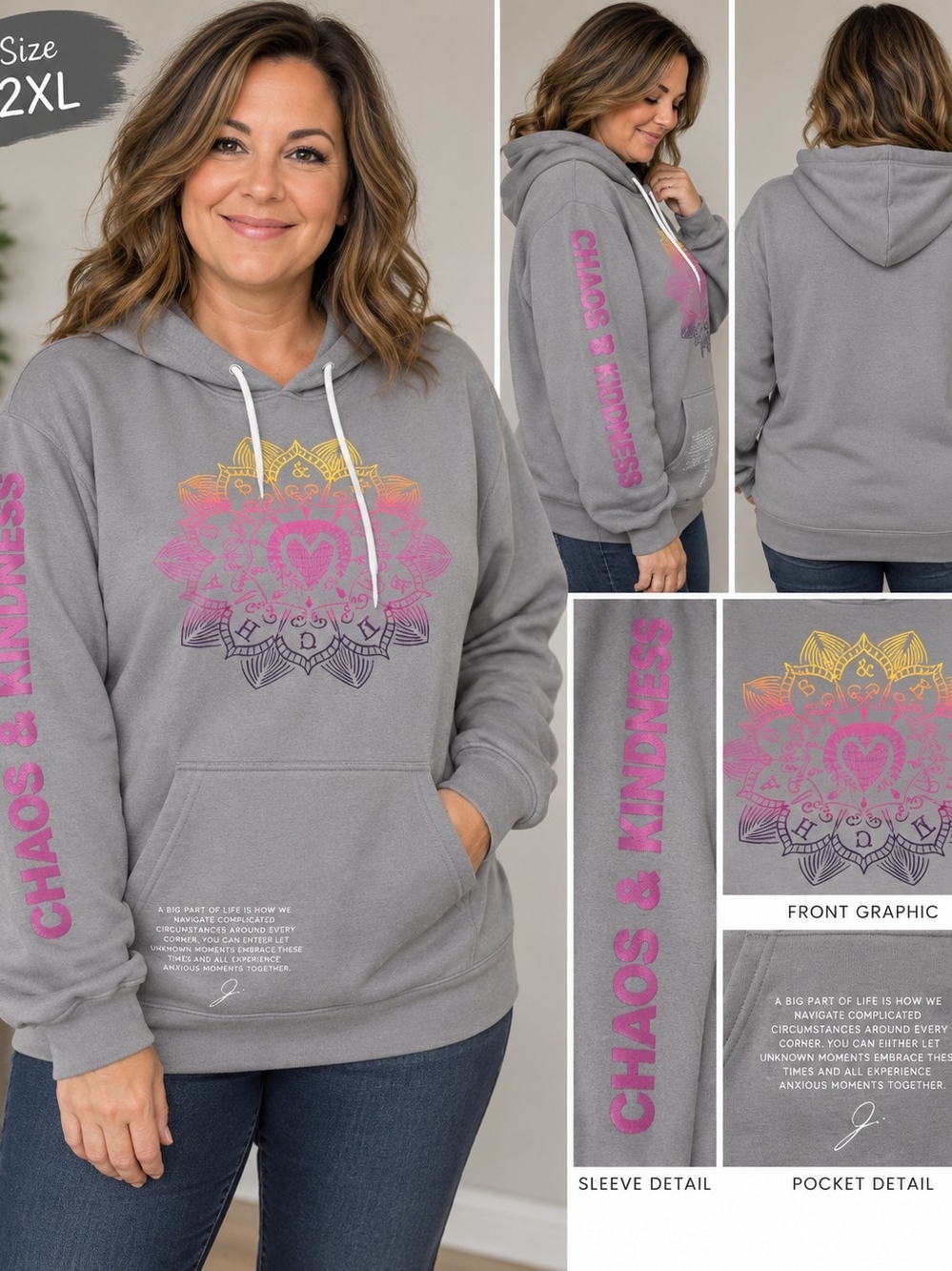 Chaos And Kindness Womens Hoodie